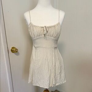UO Cream Polka Dot Dress